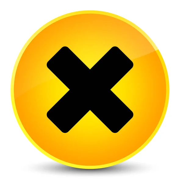Cancel icon elegant yellow round button