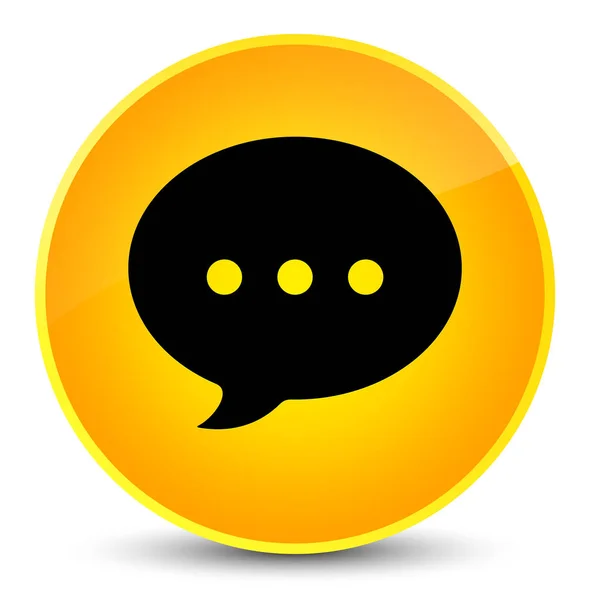 Icône de conversation élégant bouton rond jaune — Photo