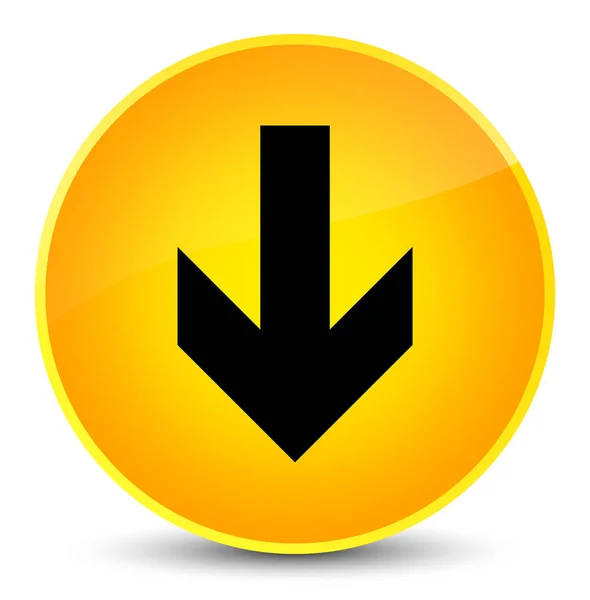 Κατεβάστε το βέλος εικονίδιο κομψό κίτρινο στρογγυλό κουμπί — Φωτογραφία Αρχείου