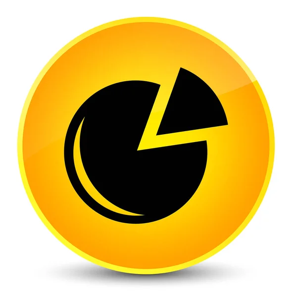 Graph icon elegant yellow round button