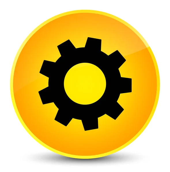 Διαδικασία κομψό κίτρινο στρογγυλό κουμπί εικονίδιο — Φωτογραφία Αρχείου