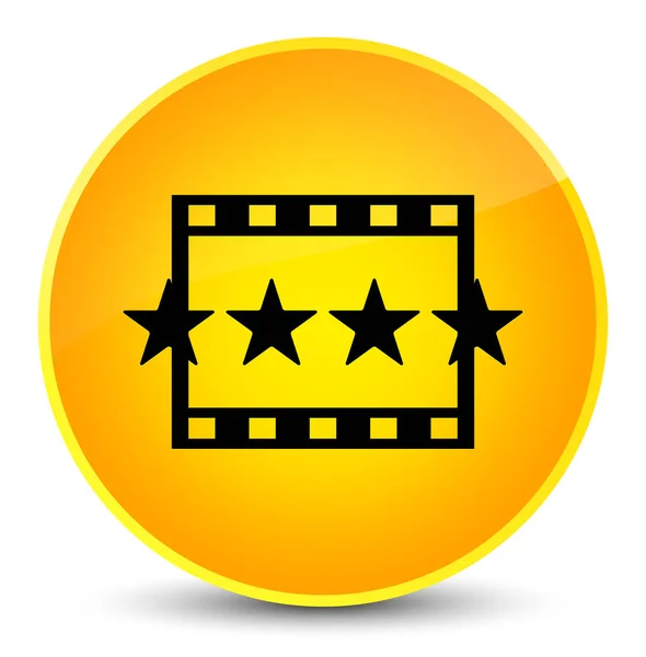 Film reviews elegante gele ronde knoop van het pictogram — Stockfoto
