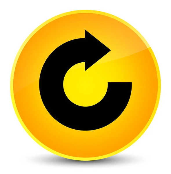 응답 화살표 아이콘 우아한 노란색 라운드 버튼 — 스톡 사진