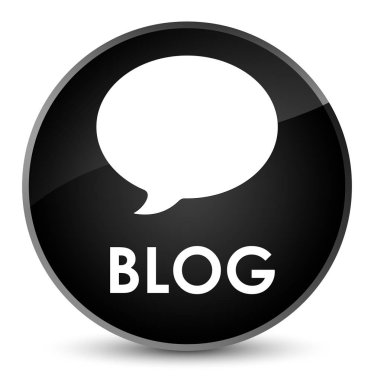 Blog (görüşme simgesi) zarif siyah yuvarlak düğmesi