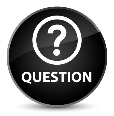 Soru zarif siyah yuvarlak düğmesi