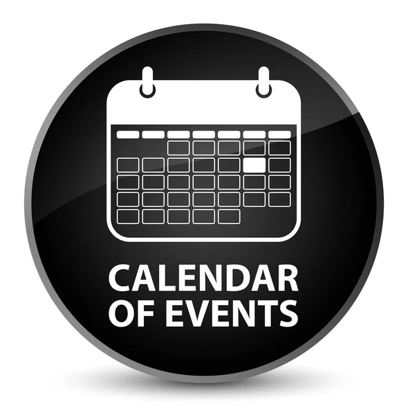 Calendario de eventos elegante botón redondo negro —  Fotos de Stock