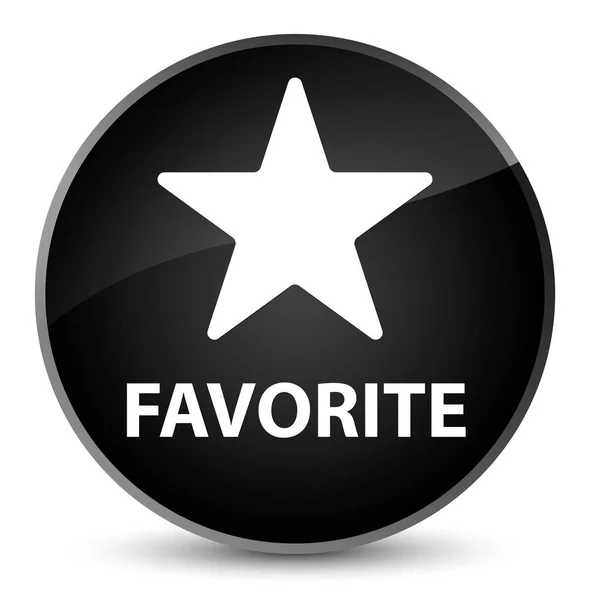 Botão redondo preto elegante de favorito (ícone de estrela) — Fotografia de Stock