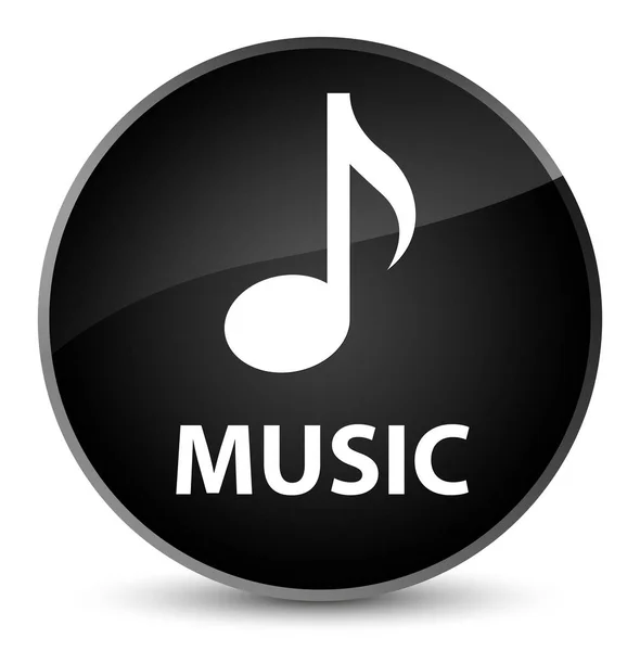 Botão redondo preto elegante de música — Fotografia de Stock