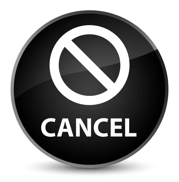 Отмена (знак запрета) элегантная черная круглая кнопка — стоковое фото