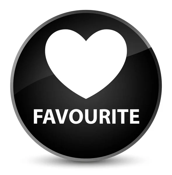 Favourite (heart icon) elegant black round button — Stock Photo, Image