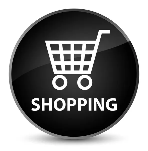 Shopping elegant black round button — Stock Photo, Image