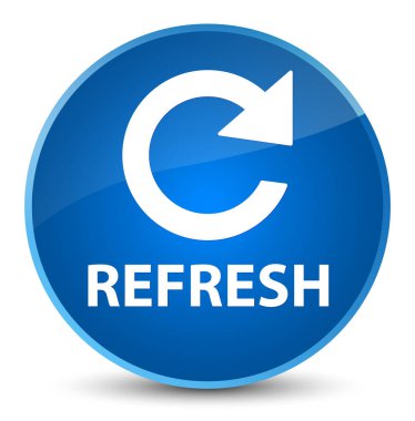 Yenile (döndürme ok simgesi) zarif mavi yuvarlak düğmesi