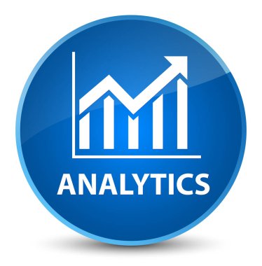 Analytics (istatistik simgesi) zarif mavi yuvarlak düğmesi
