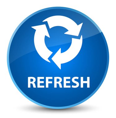 Yenile zarif mavi yuvarlak düğmesi