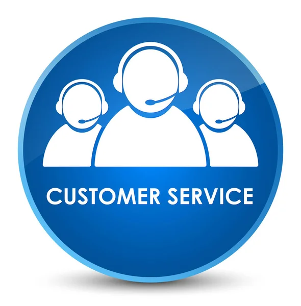 Ügyfél szolgáltatás (csapat ikon) elegáns kék kerek gomb — Stock Fotó