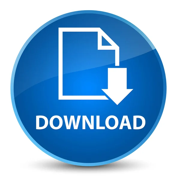 Download (document icon) elegant blue round button — Stock Photo, Image