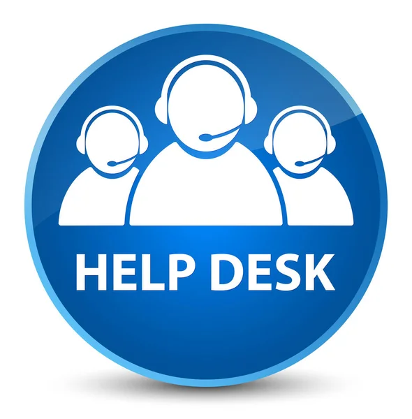 Help desk (icône de l'équipe de service à la clientèle) élégant bouton rond bleu — Photo