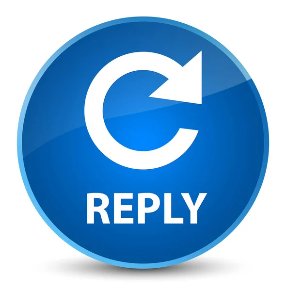 Reply (rotate arrow icon) elegant blue round button — Stock Photo, Image