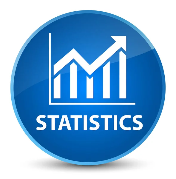 Estatísticas elegante botão redondo azul — Fotografia de Stock