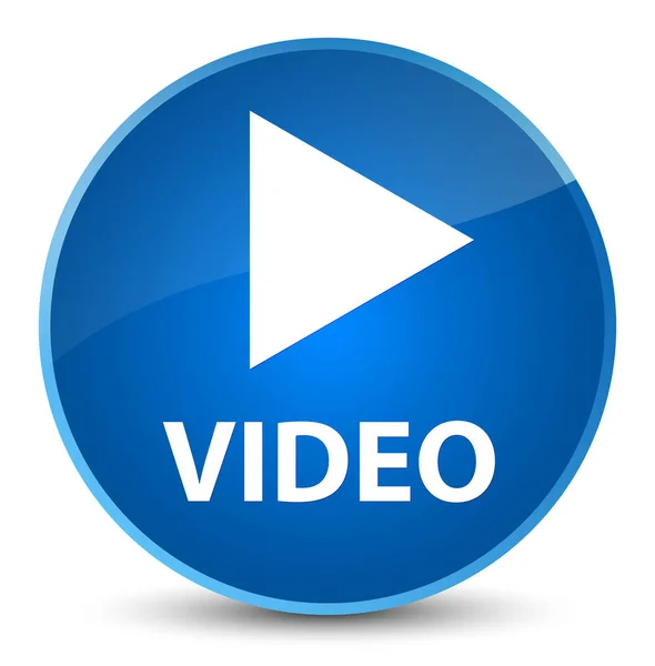 Vídeo elegante botão redondo azul — Fotografia de Stock