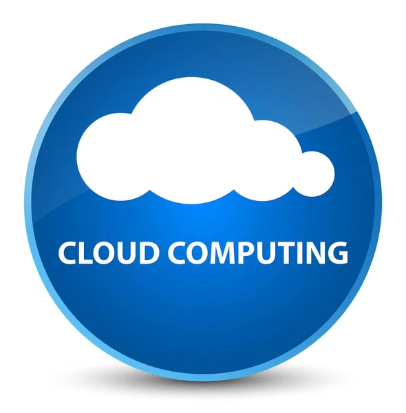 Cloud computing elegante pulsante rotondo blu — Foto Stock