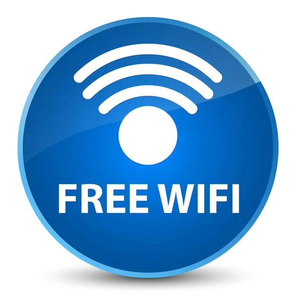 무료 wifi 우아한 블루 라운드 버튼 — 스톡 사진