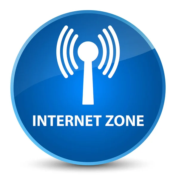 Zona de Internet (rede wlan) botão redondo azul elegante — Fotografia de Stock