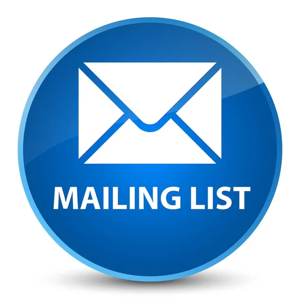 Elegante blauwe ronde knop mailing lijst — Stockfoto