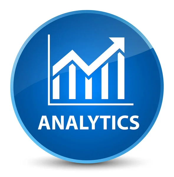 Аналітика (піктограма статистики) елегантна синя кругла кнопка — стокове фото