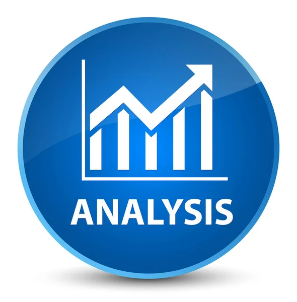 Analys (statistik ikon) eleganta blå runda knappen — Stockfoto