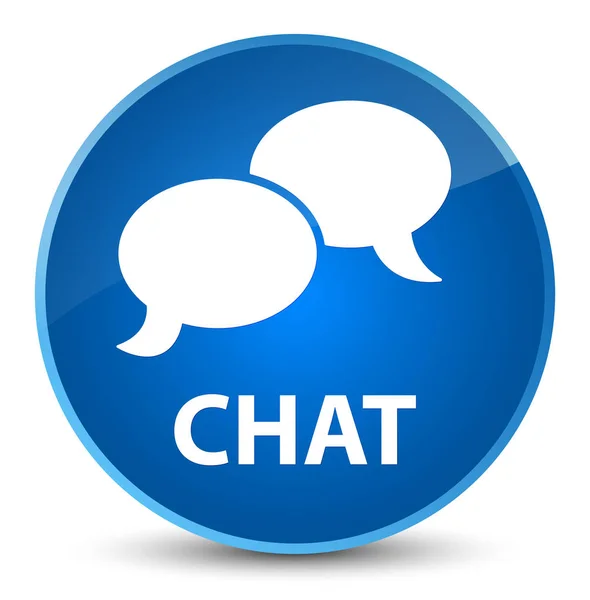 Chat elegant blue round button — Stock Photo, Image