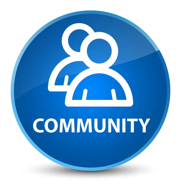 Κοινότητας (εικονίδιο ομάδας) κομψό μπλε στρογγυλό κουμπί — Φωτογραφία Αρχείου