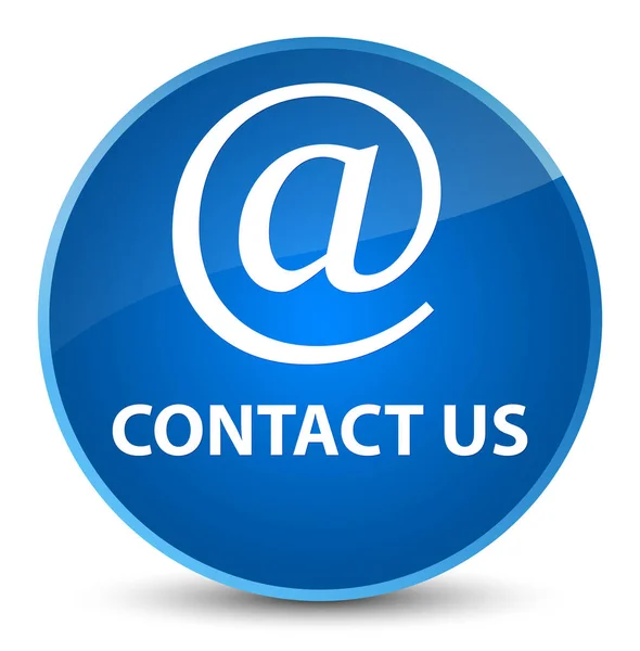 Contáctenos (icono de dirección de correo electrónico) botón redondo azul elegante — Foto de Stock