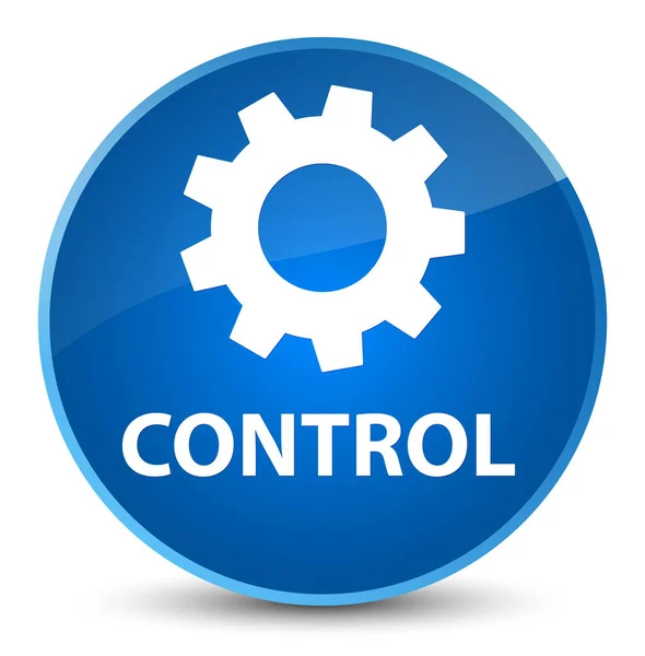 Control (settings icon) elegant blue round button — Stock Photo, Image