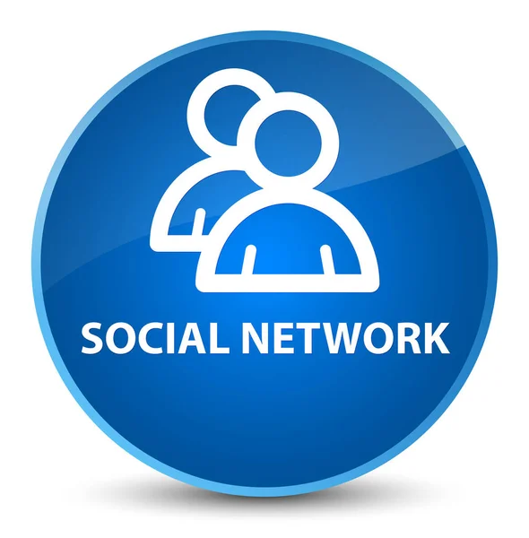 Social network (icona del gruppo) elegante pulsante rotondo blu — Foto Stock