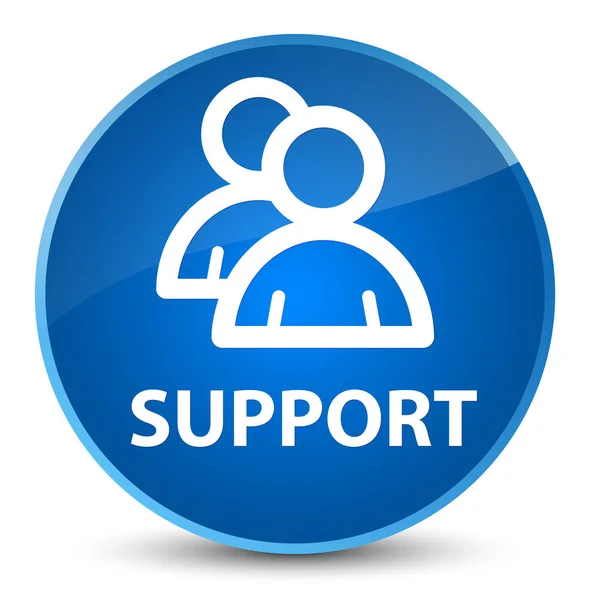 Elegante blauwe ronde knop Support (groepspictogram) — Stockfoto