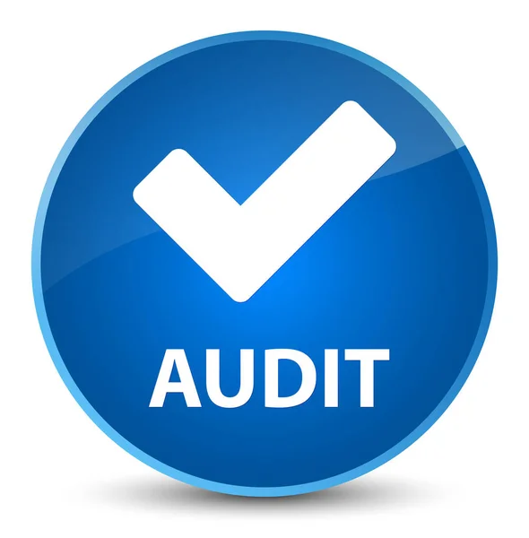Auditoría (validar icono) botón redondo azul elegante — Foto de Stock