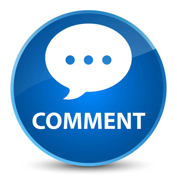 Commento (icona conversazione) elegante pulsante rotondo blu — Foto Stock