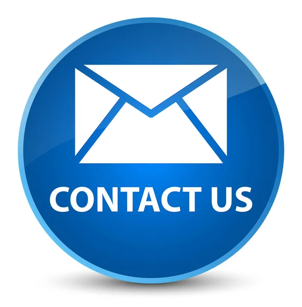 Contattaci (icona e-mail) elegante pulsante rotondo blu — Foto Stock