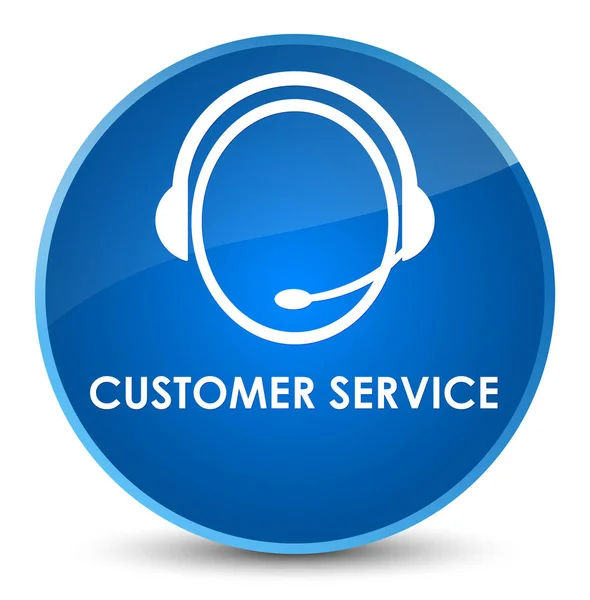 Servicio al cliente (icono de atención al cliente) botón redondo azul elegante — Foto de Stock