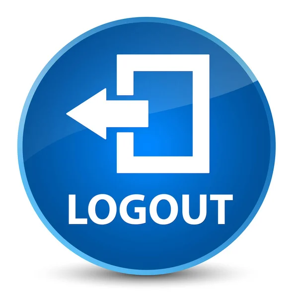 Logout elegant blue round button — Stock Photo, Image