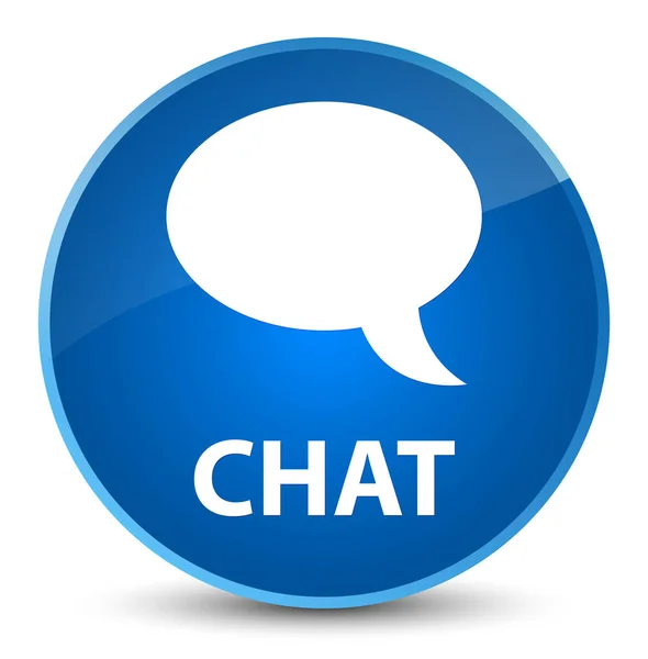 Chat elegant blue round button — Stock Photo, Image