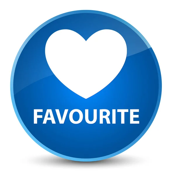 Favourite (heart icon) elegant blue round button — Stock Photo, Image