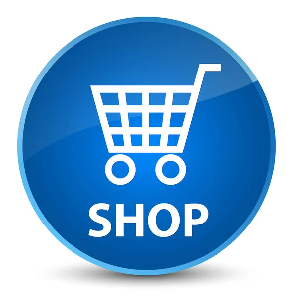 Shop elegant blue round button — Stock Photo, Image
