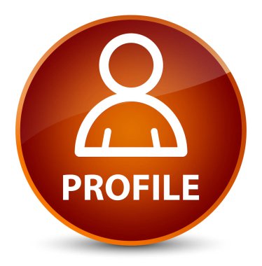 Profil (üye simgesi) zarif kahverengi yuvarlak düğmesi