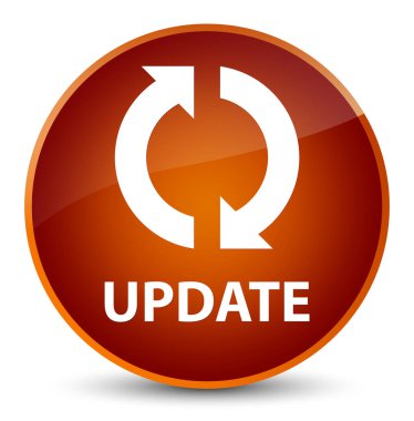 Güncelleştirme zarif kahverengi yuvarlak düğmesi