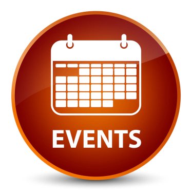 Olaylar (takvim simgesini) zarif kahverengi yuvarlak düğmesi