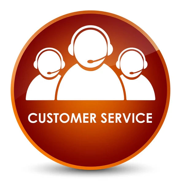 Customer service (team pictogram) elegante bruine ronde knop — Stockfoto