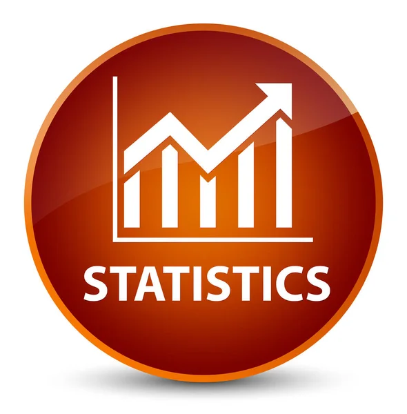 Estatísticas elegante botão redondo marrom — Fotografia de Stock