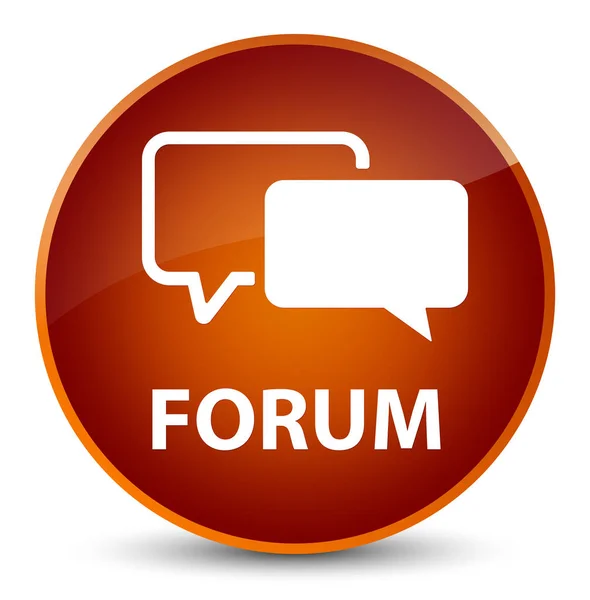 Forum elegant brown round button — Stock Photo, Image